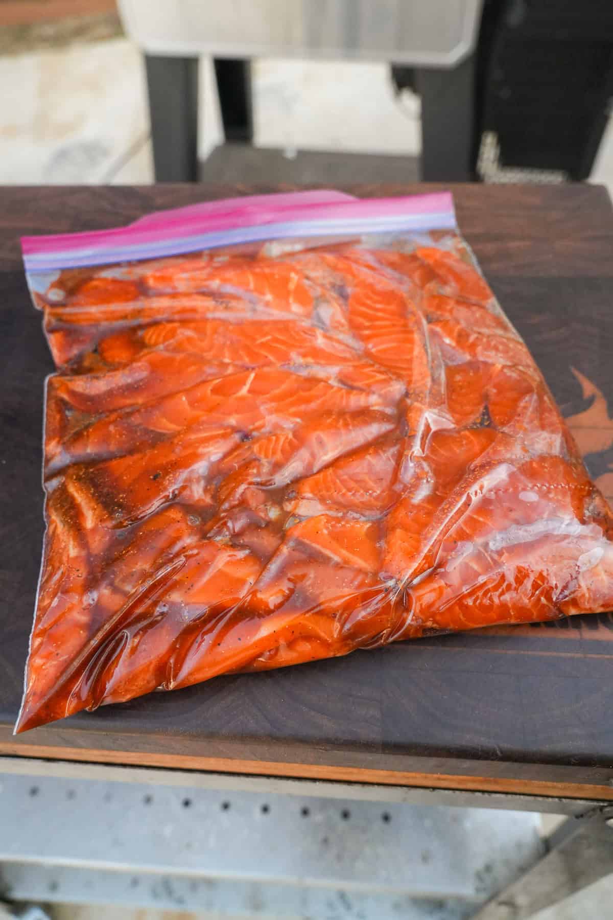 The salmon marinade is key to getting the most flavor from every piece of salmon jerky.