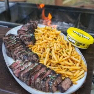 Steak and Garlic Fries is an epic meal that will feed a large crowd or a hungry family.