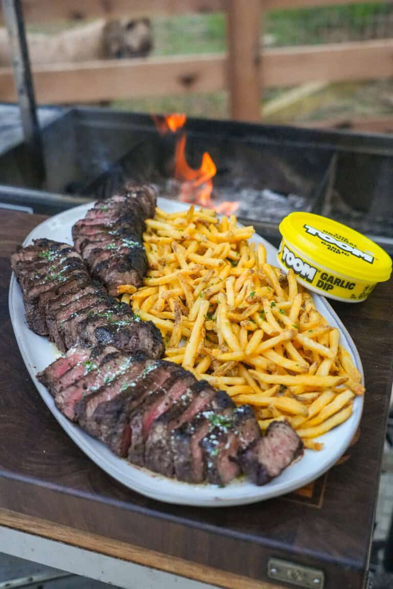 Steak and Garlic Fries is an epic meal that will feed a large crowd or a hungry family.
