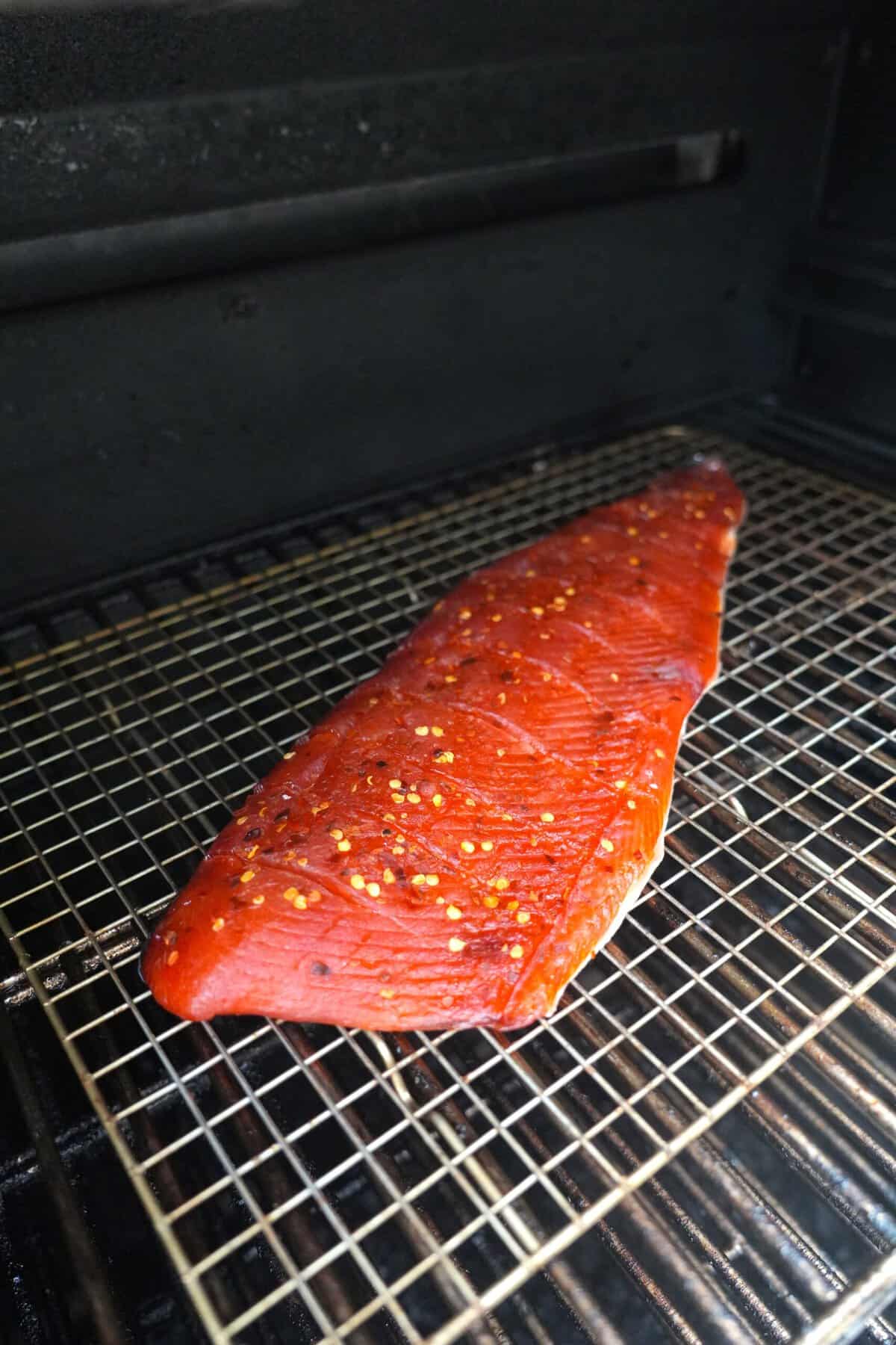 Hot Honey Candied Salmon is one of my favorite things to make on the smoker.