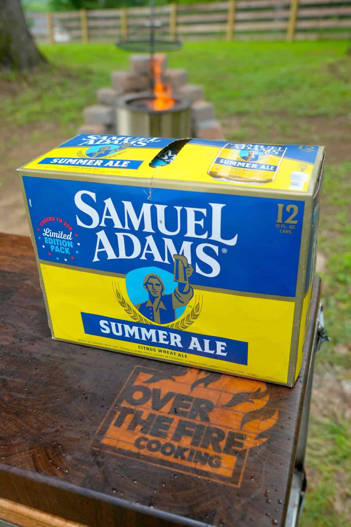A case of Samuel Adams Summer Ale