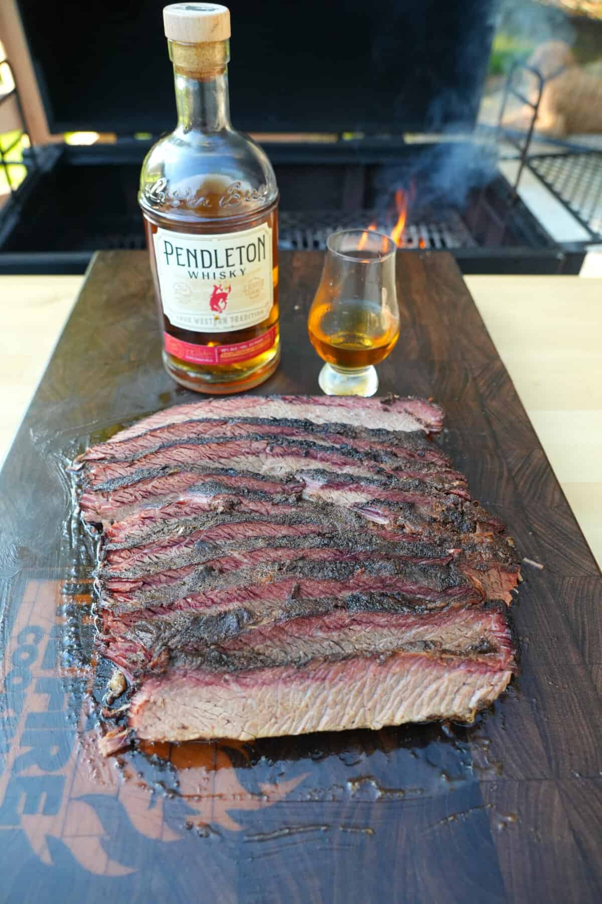 Another view of the finished platter with whisky